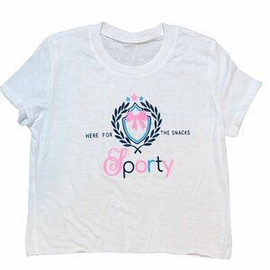 Firehouse Sporty White with neon graphics t-shirt girls size small NWOT